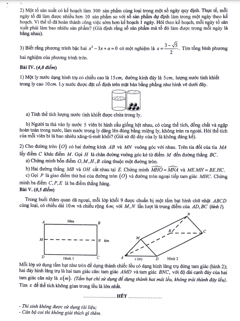 Manteniendo el formato de ensayo, el examen ilustrativo de matemáticas para el grado 10 en Hanoi es nuevo en contenido, foto 2