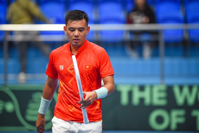 Ly Hoang Nam, joueur de tennis numéro un du Vietnam. Photo : VTF