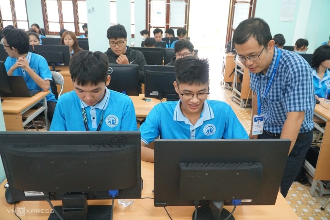 Ambiente de aprendizaje en la Facultad de Tecnología de la Información, Universidad Quy Nhon. Foto: Pham Linh