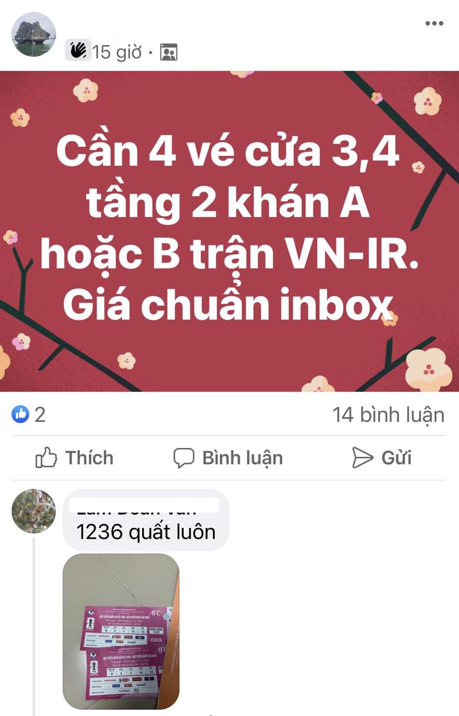 Vé trận đội tuyển Việt Nam gặp Iraq tràn ngập trên 'chợ đen' - Ảnh 5.