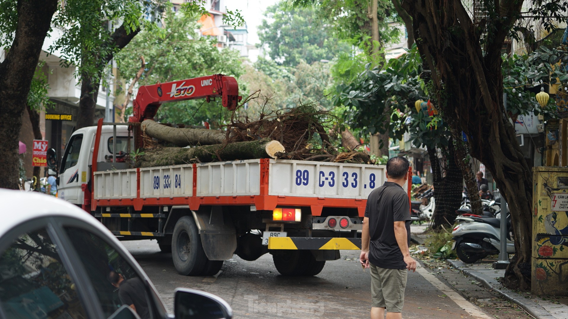 Khắc phục tình trạng cây xanh đổ ngổn ngang trên đường phố Hà Nội ảnh 6