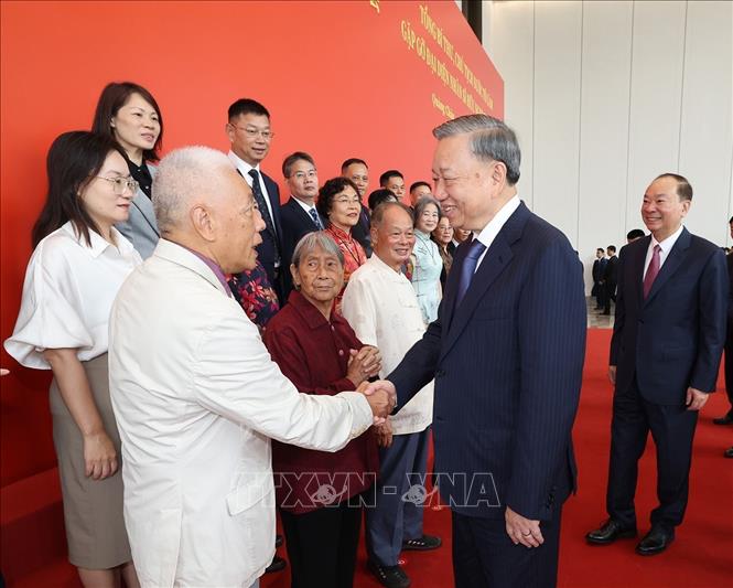 Generalsekretär und Präsident To Lam trifft sich mit Vertretern chinesischer Freundschaftsfiguren