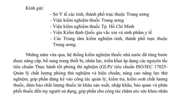 Chấn chỉnh sử dụng hóa chất hết hạn trong kiểm nghiệm chất lượng thuốc