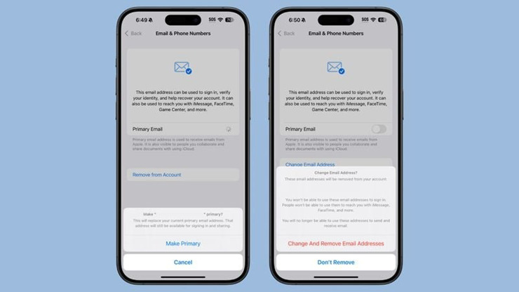iPhoneユーザーはiOS 181でiCloudのメールアドレスを変更できます（写真1）