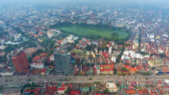 ทะเลสาบฮว่านเกี๋ยมในเขตฮว่านเกี๋ยม ฮานอย 2020 ภาพโดย: Giang Huy