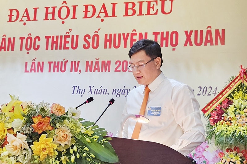 Ông Mai Xuân Liêm - Ủy viên Ban Thường vụ, Phó Chủ tịch UBND tỉnh phát biểu chỉ đạo Đại hội