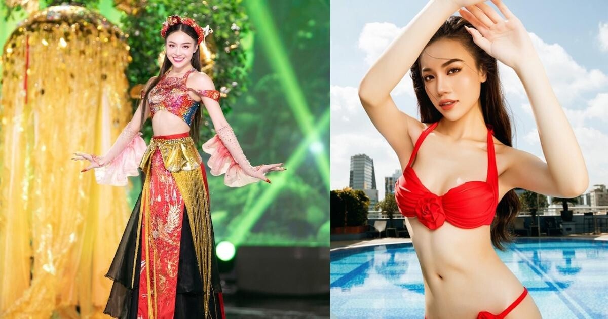 Tra Vinh beauty causes a stir in the swimsuit round of Miss Grand Vietnam