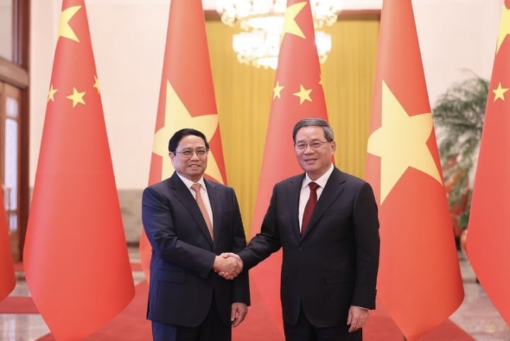 Thủ tướng Phạm Minh Chính và Thủ tướng Quốc vụ viện Trung Quốc Lý Cường.