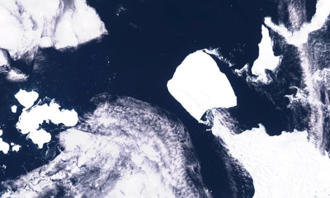 Iceberg A23a en imagen satelital tomada el 15 de noviembre de 2023. Foto: Reuters