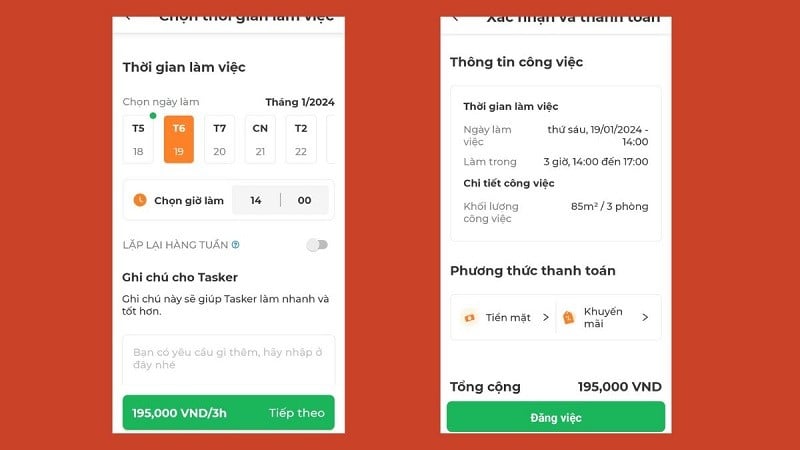 Hướng dẫn sử dụng Btaskee đặt lịch hẹn dịch vụ giúp việc nhà