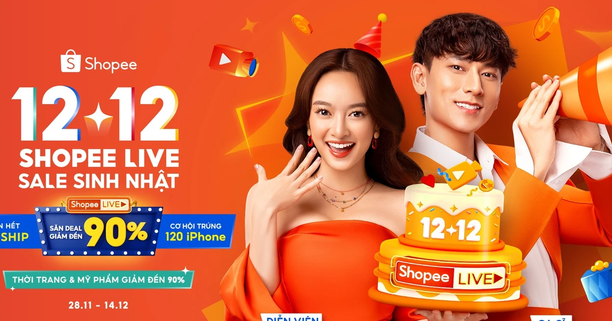 Launching the event "12-12, Shopee live sale"