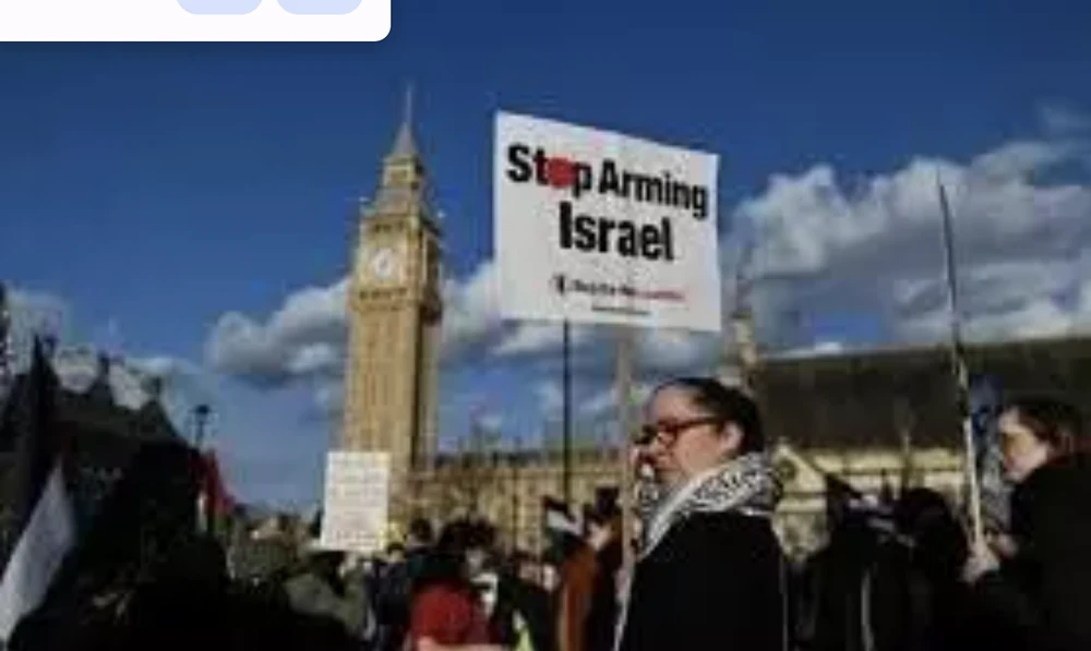 Protest gegen Waffenlieferungen an Israel. Foto: FRANCE 24