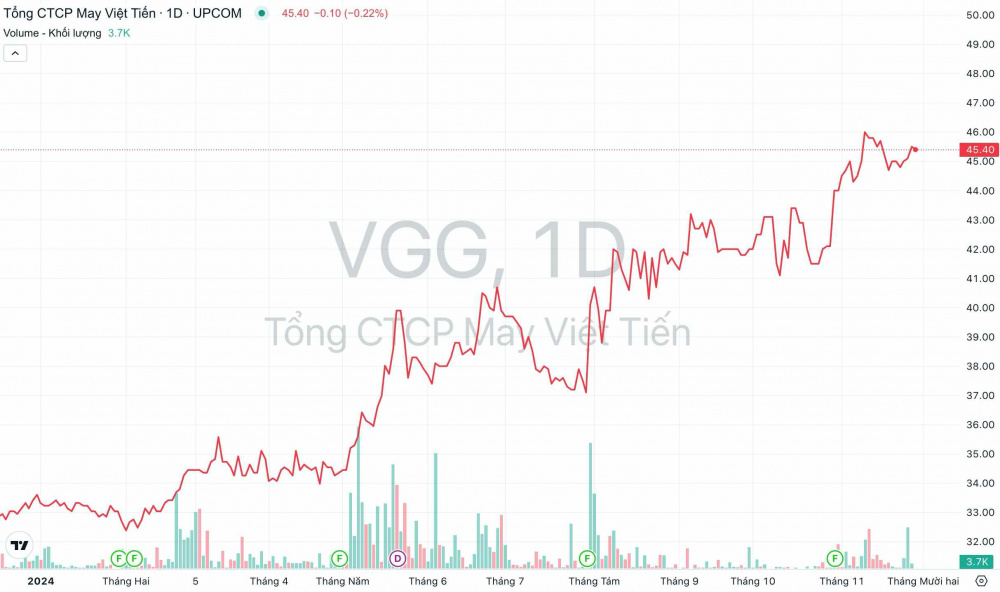 VGG May Viet Tien stock price