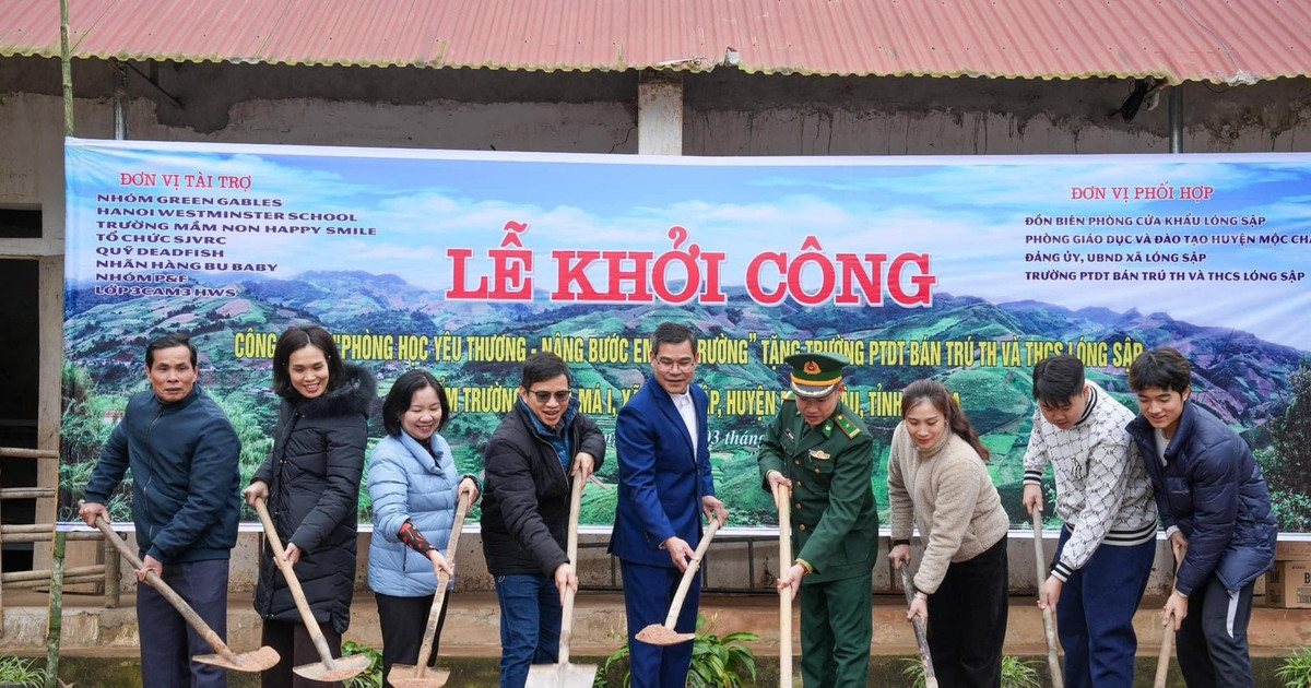 Eine Grenzschule in Moc Chau