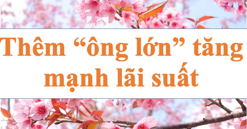 "Ông lớn” tăng mạnh lãi suất