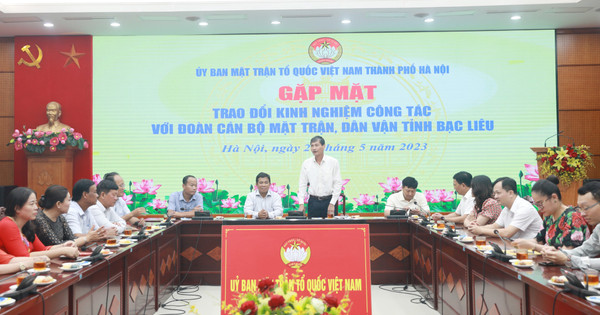 Exchange of experiences on Front work between Hanoi and Bac Lieu province