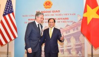 Bộ trưởng Ngoại giao Bùi Thanh Sơn đón và hội đàm với Ngoại trưởng Hoa Kỳ Antony Blinken