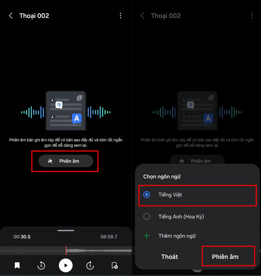 Summary of recording on Samsung using AI, a powerful tool for work and study efficiency, image 4
