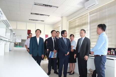 Une délégation de la province de Niigata a visité les installations de l'Université d'enseignement technique de Vinh Long.