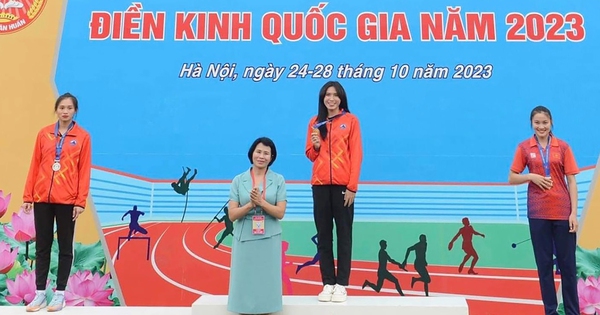 SV Duy Tân giành huy chương vàng tại Điền kinh Quốc gia 2023 môn Nhảy sào nữ