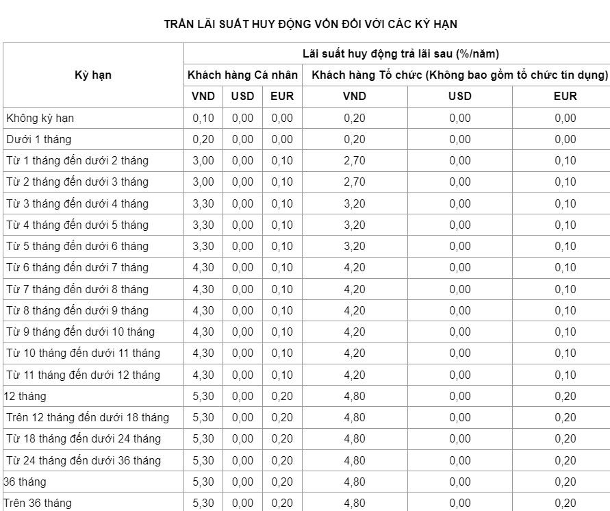 อัตราดอกเบี้ย 7 เดือนของ VietinBank อยู่ที่ 5.0% ภาพหน้าจอ 10/6/2023