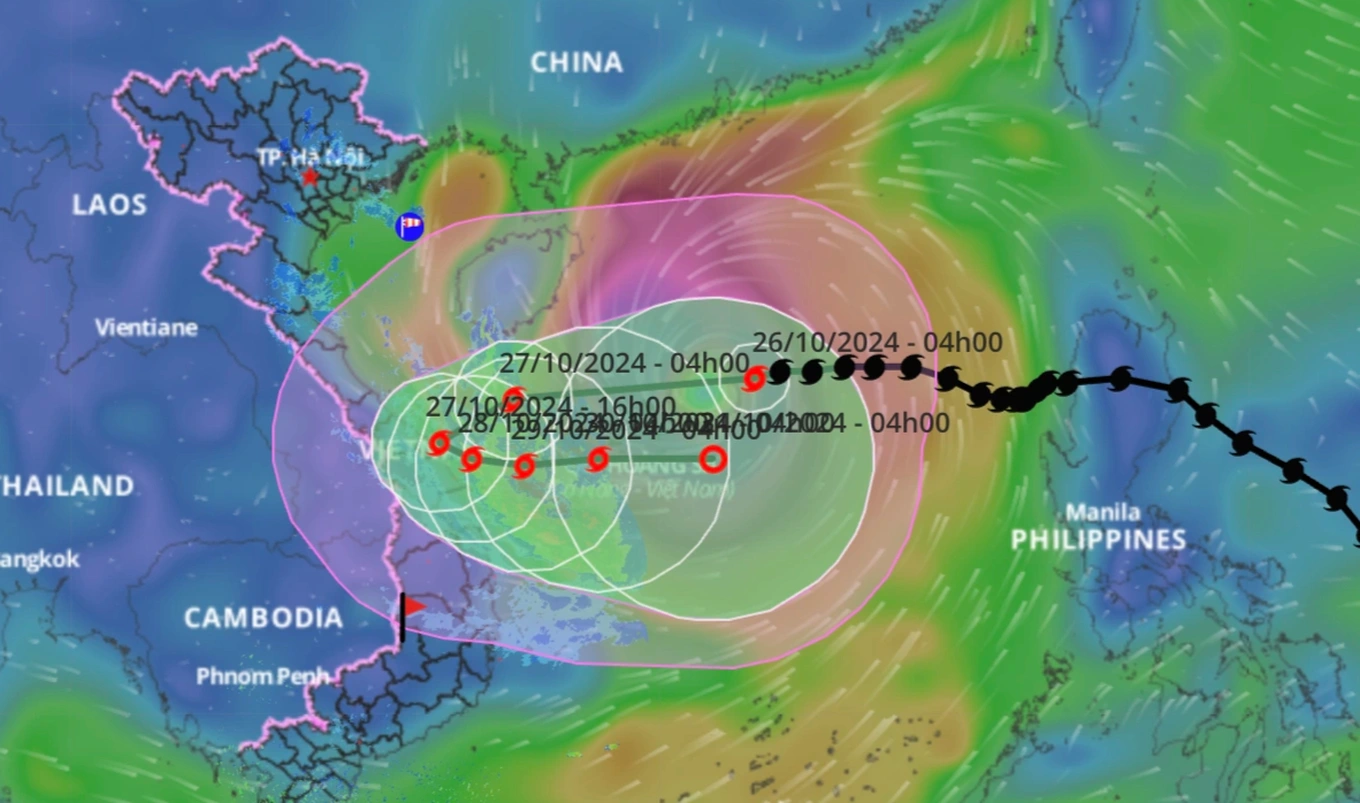 Storm Tra Mi has increased to level 11, gusting to level 14 and is entering our country's waters.