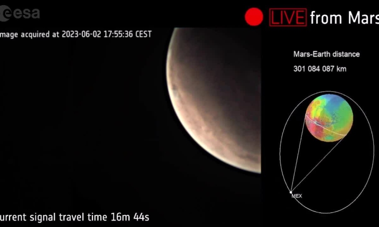 Images from the first livestream from Mars