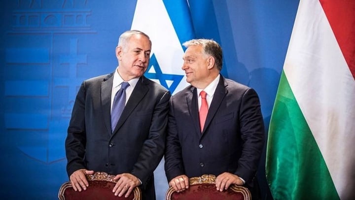 El primer ministro israelí, Netanyahu, y el primer ministro húngaro, Orban. (Foto: Acerca de Hungría)