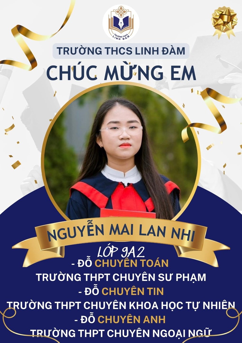 Nữ sinh trường làng đỗ chuyên Anh, toán, tin của 3 trường chuyên lớn - 2