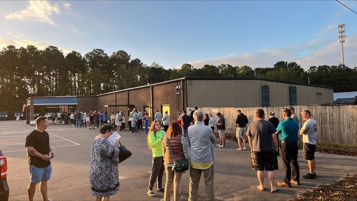 People vote in North Carolina.