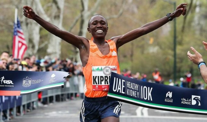 Kipruto en una carrera de 10 km en Estados Unidos. Foto: NYRR