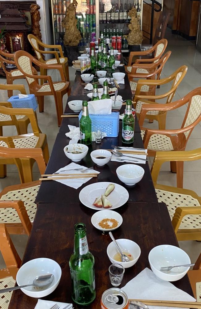 End of a delicious home cooked meal in Hue.