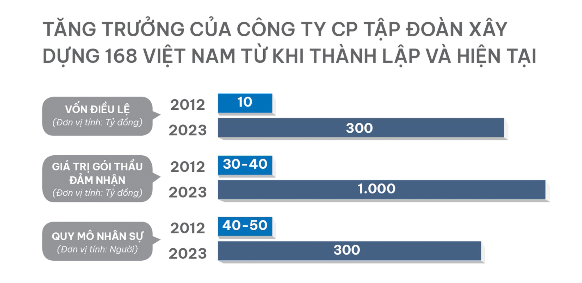 TĂNG TRƯỞNG CỦA CÔNG TY CP TẬP ĐOÀN XÂY DỰNG 168 VIỆT NAM TỪ KHI THÀNH LẬP VÀ HIỆN TẠI - Ảnh 1.