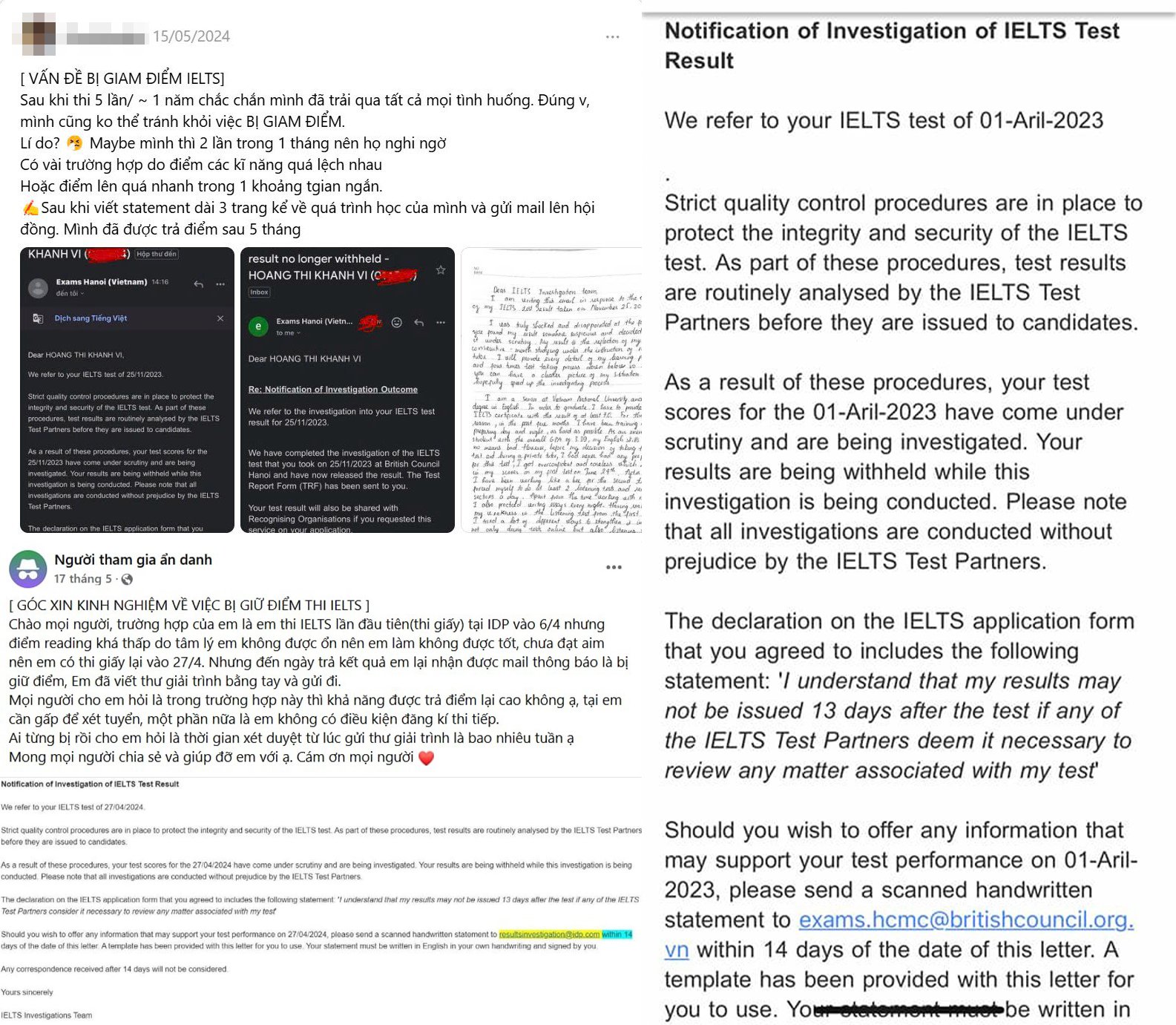 Thí sinh bỏ du học, mất 14 triệu vì bị 'giam' điểm thi IELTS gần 2 tháng- Ảnh 3.