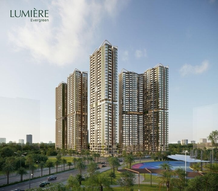 ទស្សនវិស័យនៃគម្រោង LUMIÈRE Evergreen ដោយ Masterise Homes in Smart City Metropolis (Nam Tu Liem, Hanoi)។