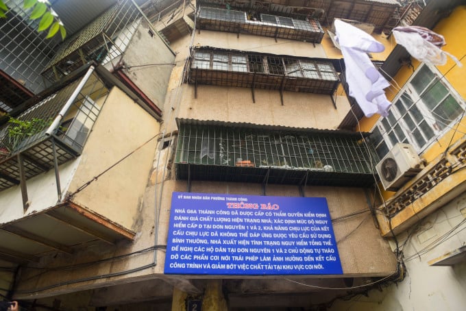 Antiguo edificio de apartamentos G6A Thanh Cong, distrito de Ba Dinh, Hanoi. Foto: Pham Chieu