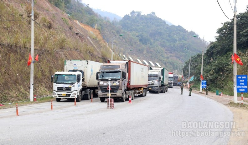 Lang Son: Traffic of exported goods through customs clearance increases