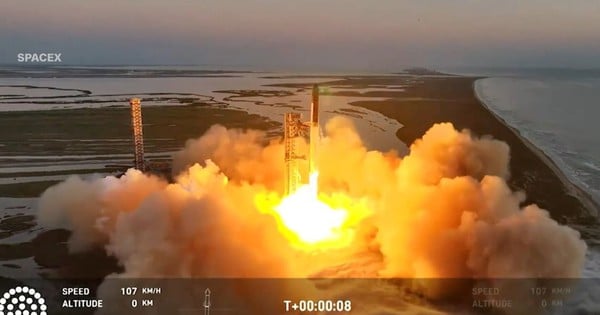 SpaceX thu hồi thành công tên lửa “như một phép thuật” trong chuyến thử nghiệm Starship 5