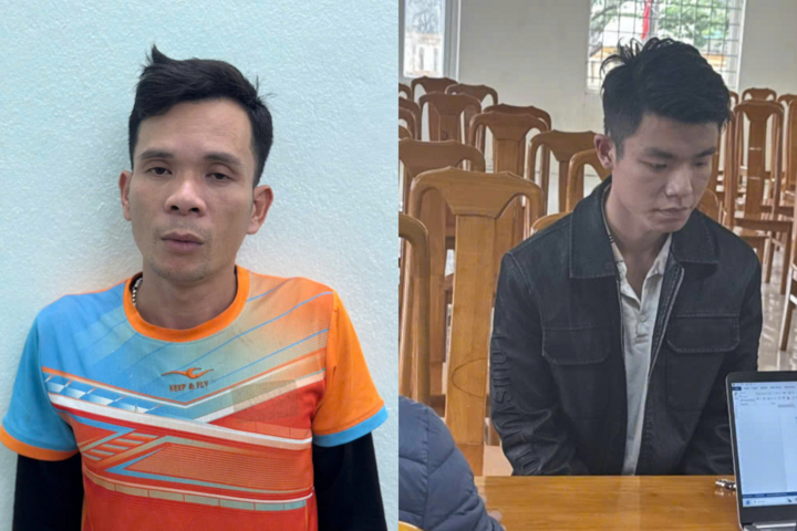 Nguyen Duy Hau y Truong Dinh Hoang trabajan con las autoridades. (Foto: Policía de Quang Nam)