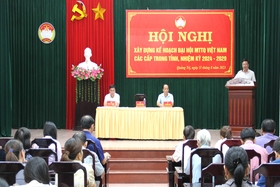 Building a plan for the Vietnam Fatherland Front Congress at all levels in the province, term 2024-2029