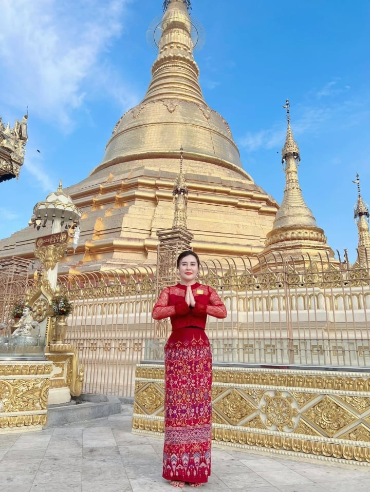 Hoa hậu Phan Kim Oanh trở lại Myanmar sau 7 tháng đăng quang  - 2