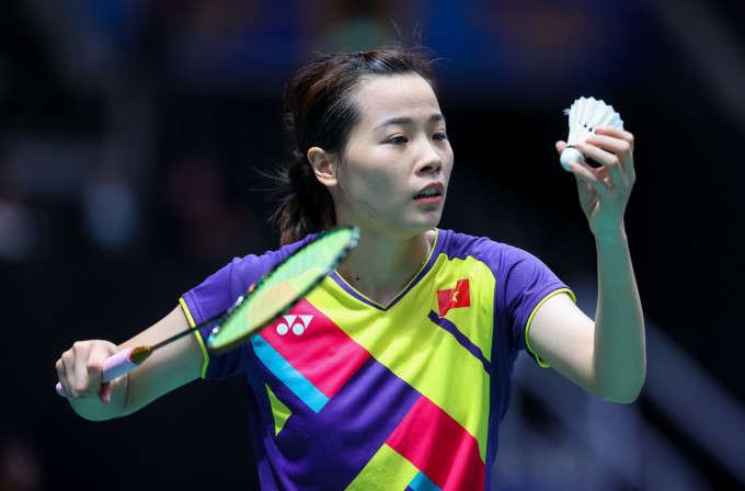 Le joueur de tennis numéro un vietnamien Nguyen Thuy Linh s'arrête en quarts de finale du China Masters 2023. Photo : BWF