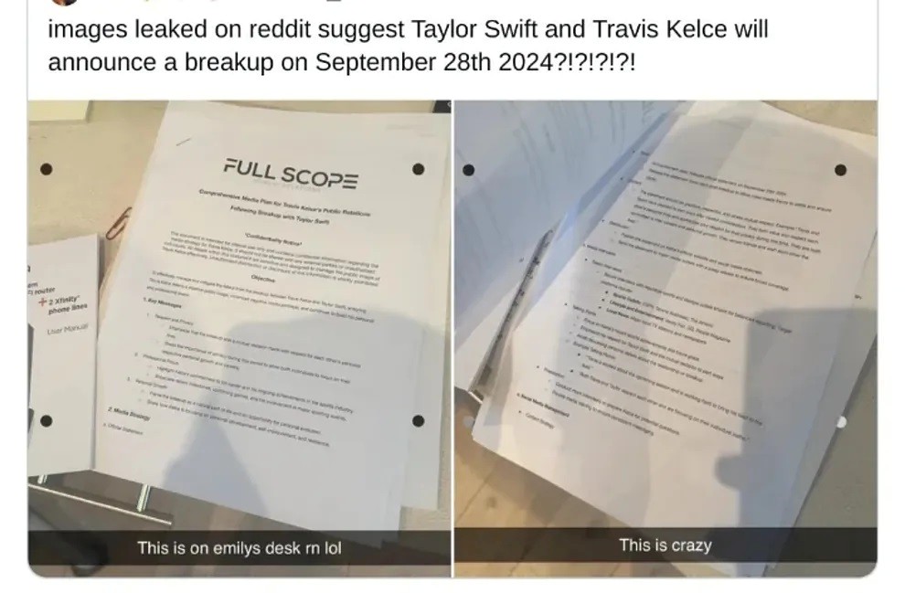 Eine Dokumentation über Travis Kelce und Taylor Swift ist im Internet aufgetaucht und sorgt für Aufsehen. Foto: Marca