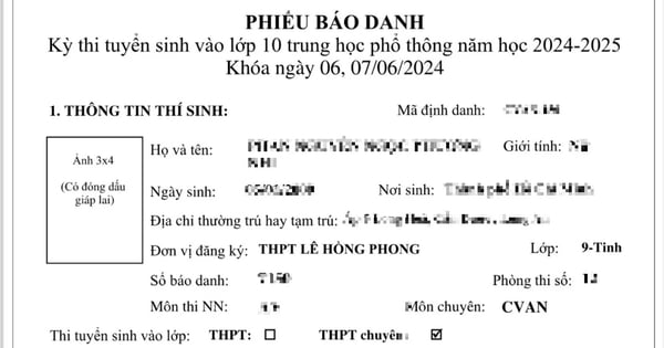 ¿Cuándo recibirán los candidatos su formulario de inscripción para el examen de décimo grado en la ciudad de Ho Chi Minh?