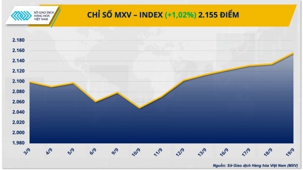 MXV-Index nối dài chuỗi tăng sang phiên thứ 7