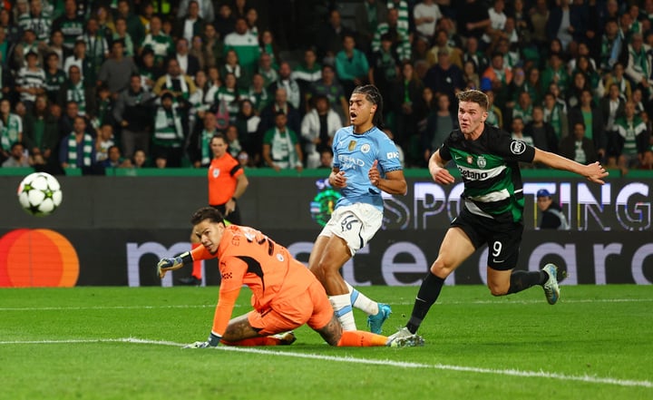 Manchester City a perdu de manière surprenante contre le Sporting Lisbonne. (Photo : Reuters)