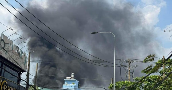 Neu eröffnete Leimmühle im Bezirk Binh Tan geriet in Brand