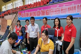 Vinh Linh: More than 500 volunteers participate in humanitarian blood donation