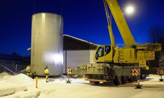 Polar Night Energy construit la plus grande batterie de sable au monde en Finlande. Photo : BBC