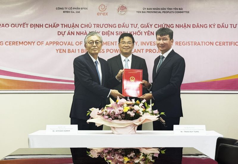 Japanese Erex Group will invest in biomass power plant project in Yen Bai